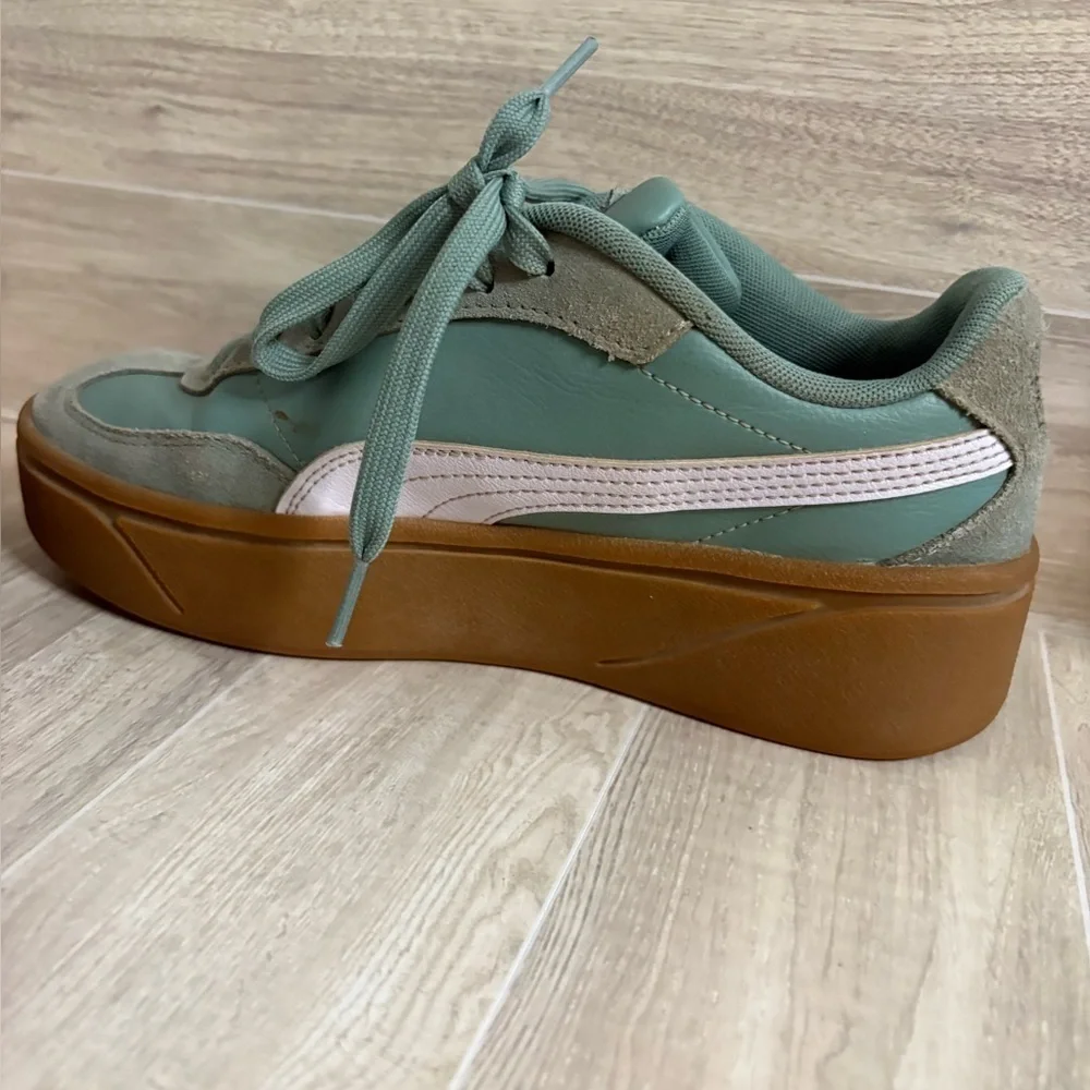 Puma Club II Era Platform Sneaker Green Moon-Lilac Frost